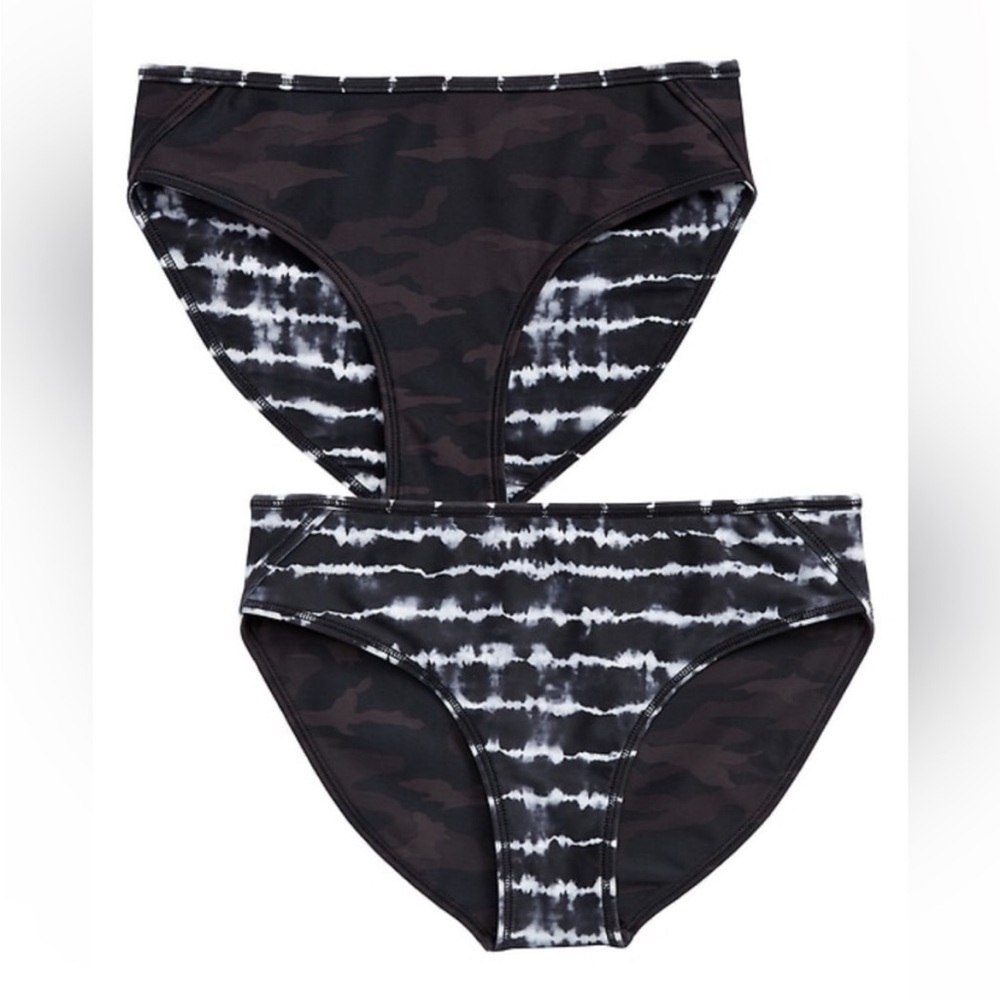 Athleta Girl Reversible Bikini Bottom Camo Tie Dye
